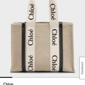 Beige Canvas Tote Bag